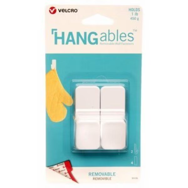 2CT WHT SM Hangables, Velcro Brand, Mfr#: VEL-30106-USA